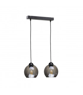 Yuno Bar Pendant Ceiling Light Black, 50cm, 2x E27