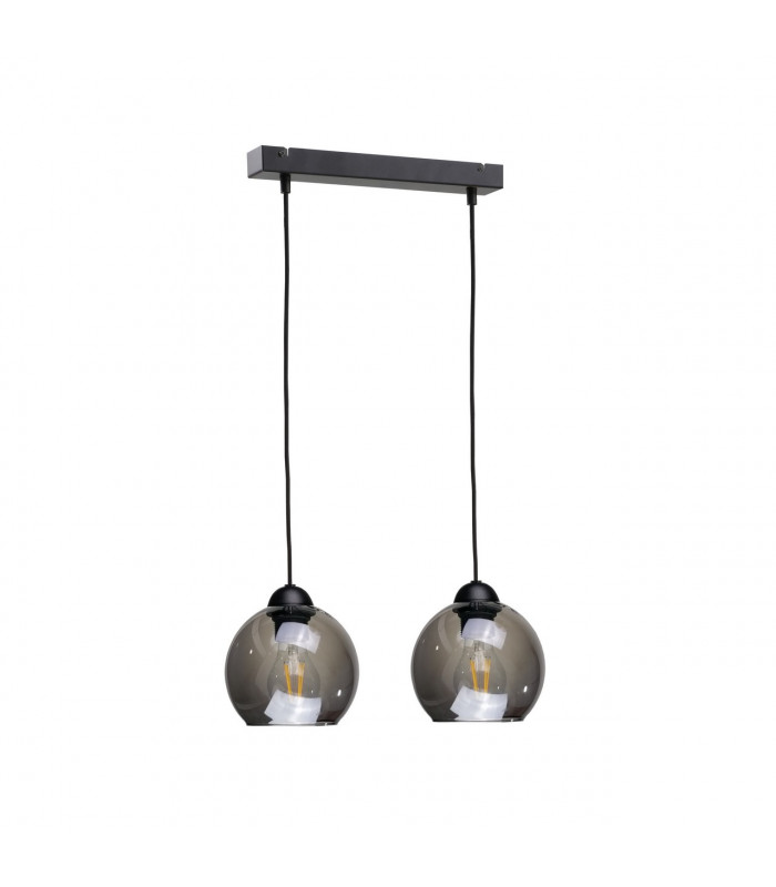 Yuno Bar Pendant Ceiling Light Black, 50cm, 2x E27