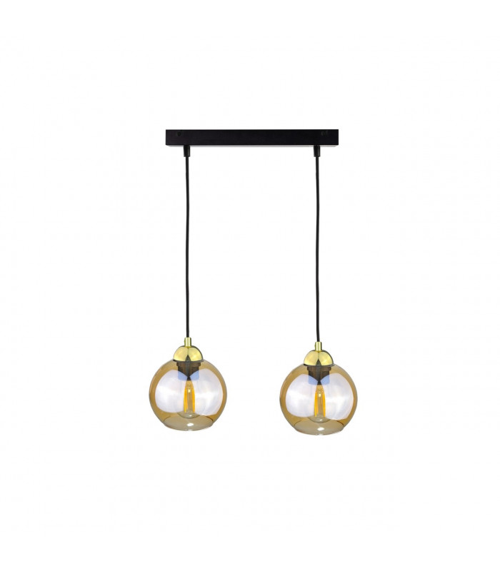 Ambre Bar Pendant Ceiling Light Gold, 50cm, 2x E27