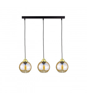 Ambre Bar Pendant Ceiling Light Gold, 60cm, 3x E27