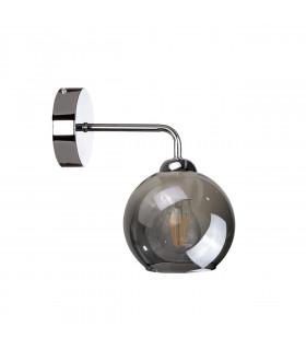 Pluton Dome Wall Lamp Silver, 23cm, 1x E27