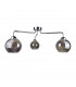 Pluton Multi Arm Semi Flush Ceiling Light Silver, 70cm, 3x E27