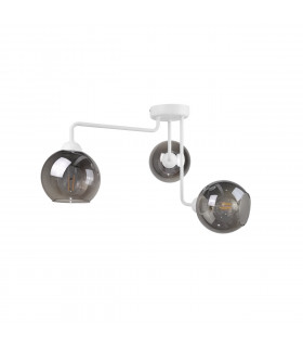 Cosmo Multi Arm Semi Flush Ceiling Light White, 50cm, 3x E27