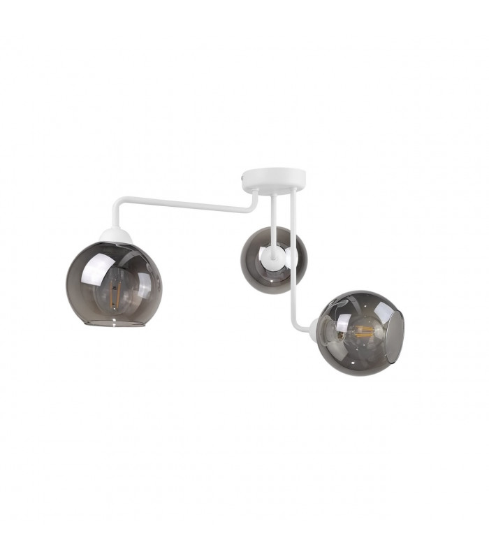 Cosmo Multi Arm Semi Flush Ceiling Light White, 50cm, 3x E27