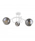 Ring Multi Arm Semi Flush Ceiling Light White, 70cm, 3x E27