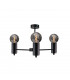 Arde Multi Arm Semi Flush Ceiling Light Black, 60cm, 3x E27