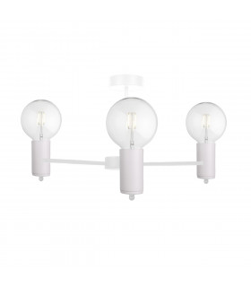 Arde Multi Arm Semi Flush Ceiling Light White, 60cm, 3x E27