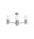Arde Multi Arm Semi Flush Ceiling Light Silver, 60cm, 3x E27