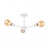 Sun Multi Arm Semi Flush Ceiling Light White, 40cm, 3x E27