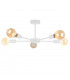 Sun Multi Arm Semi Flush Ceiling Light White, 48cm, 5x E27