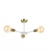 Sun Multi Arm Semi Flush Ceiling Light White, Gold, 40cm, 3x E27