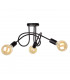 Rumba Multi Arm Semi Flush Ceiling Light Black, 50cm, 3x E27