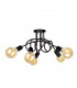 Rumba Multi Arm Semi Flush Ceiling Light Black, 50cm, 5x E27