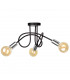 Rumba Multi Arm Semi Flush Ceiling Light Black, Silver, 50cm, 3x E27