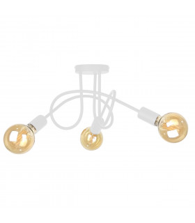 Rumba Multi Arm Semi Flush Ceiling Light White, 50cm, 3x E27