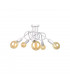Rumba Multi Arm Semi Flush Ceiling Light White, 50cm, 5x E27