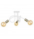 Rumba Multi Arm Semi Flush Ceiling Light White, Gold, 50cm, 3x E27