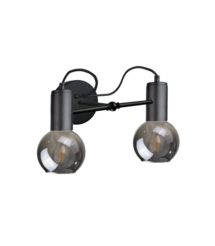 Liv Wall Lamp Black, 25cm, 2x E27