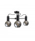 Liv Multi Arm Semi Flush Ceiling Light Black, 60cm, 3x E27