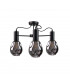 Kari Multi Arm Semi Flush Ceiling Light Black, 60cm, 3x E27