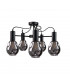 Kari Multi Arm Semi Flush Ceiling Light Black, 60cm, 5x E27
