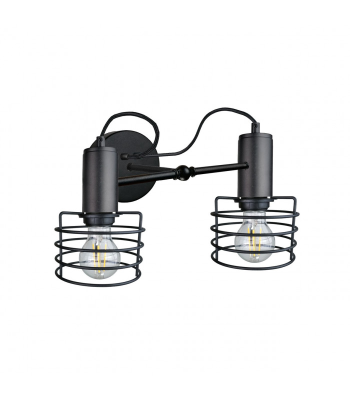 Rune Wall Lamp Black, 25cm, 2x E27