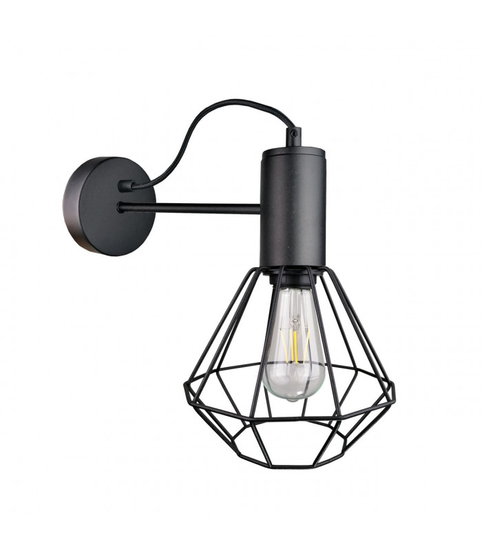 Lars Wall Lamp Black, 25cm, 1x E27