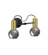 Liv Wall Lamp Black, Gold, 25cm, 2x E27