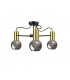 Liv Multi Arm Semi Flush Ceiling Light Black, Gold, 60cm, 3x E27
