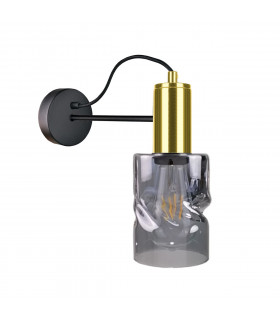 Inger Wall Lamp Black, Gold, 25cm, 1x E27