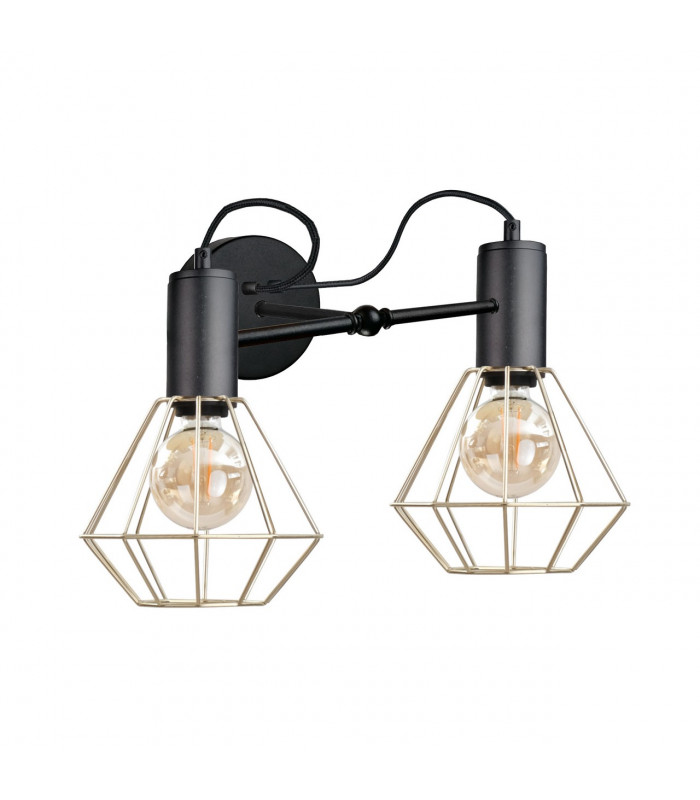 Lars Wall Lamp Black, 25cm, 2x E27