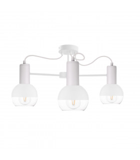Arne Multi Arm Semi Flush Ceiling Light White, 60cm, 3x E27