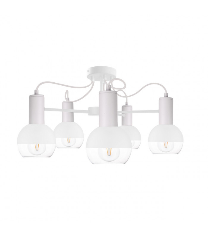 Arne Multi Arm Semi Flush Ceiling Light White, 60cm, 5x E27