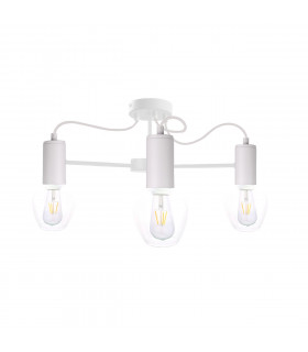 Maya Multi Arm Semi Flush Ceiling Light White, 60cm, 3x E27