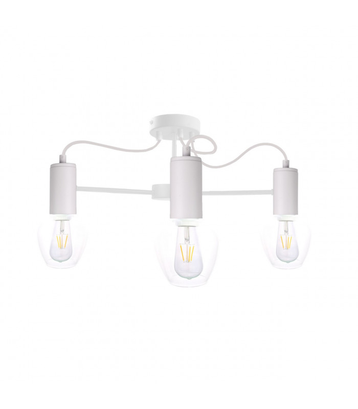 Maya Multi Arm Semi Flush Ceiling Light White, 60cm, 3x E27