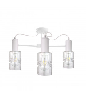 Inger Multi Arm Semi Flush Ceiling Light White, 60cm, 3x E27