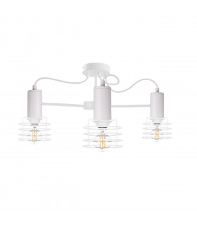 Rune Multi Arm Semi Flush Ceiling Light White, 60cm, 3x E27