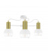 Arne Multi Arm Semi Flush Ceiling Light White, Gold, 60cm, 3x E27