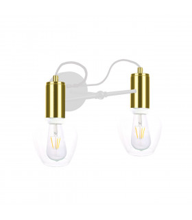 Maya Wall Lamp White, Gold, 25cm, 2x E27