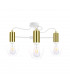 Maya Multi Arm Semi Flush Ceiling Light White, Gold, 60cm, 3x E27