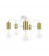 Maya Multi Arm Semi Flush Ceiling Light White, Gold, 60cm, 5x E27