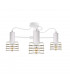 Rune Multi Arm Semi Flush Ceiling Light White, 60cm, 3x E27