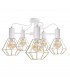 Lars Multi Arm Semi Flush Ceiling Light White, 60cm, 5x E27