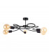 Fiore Multi Arm Semi Flush Ceiling Light Black, 60cm, 5x E27