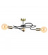 Fiore Multi Arm Semi Flush Ceiling Light Black, 60cm, 3x E27
