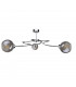 Blom Multi Arm Semi Flush Ceiling Light Silver, 65cm, 3x E27