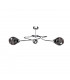 Zahra Multi Arm Semi Flush Ceiling Light Silver, 67cm, 3x E27