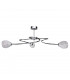 Flower Multi Arm Semi Flush Ceiling Light Silver, 63cm, 3x E27