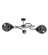 Zahra Multi Arm Semi Flush Ceiling Light Black, 67cm, 3x E27