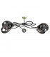 Zahra Multi Arm Semi Flush Ceiling Light Black, 67cm, 5x E27